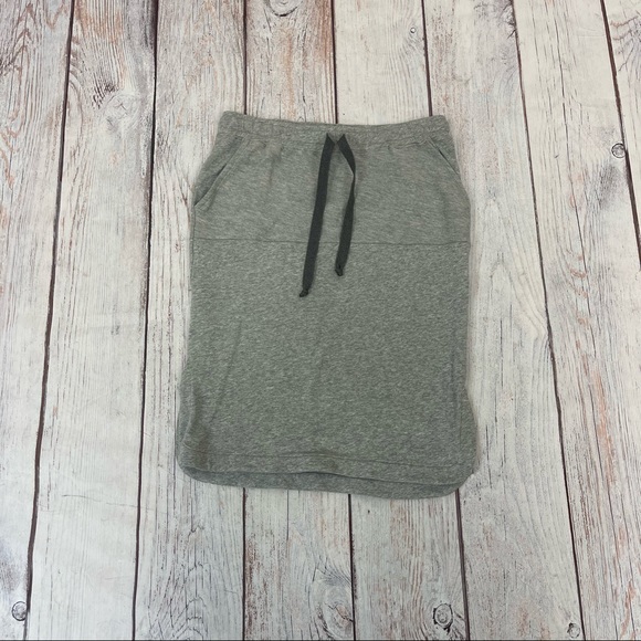 Skin “Gray Jersey Drawstring” Skirt - Picture 3 of 9